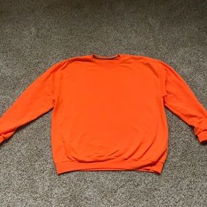 Fruit of the Loom, size 2XL neon orange crewneck